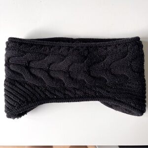 Lululemon Black Cable Knit Ear Warmer